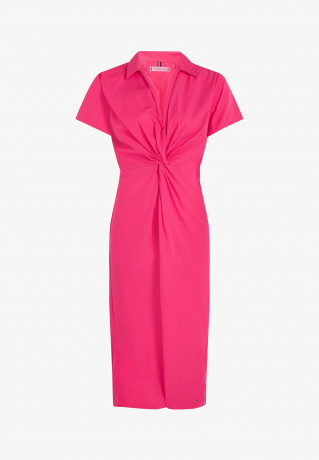 Tommy Hilfiger SOLID MIDI DRESS Day dress bright cerise pink ПЛАТЬЕ МИДИ SOLID Повседневное платье ярко-вишнево-розовый