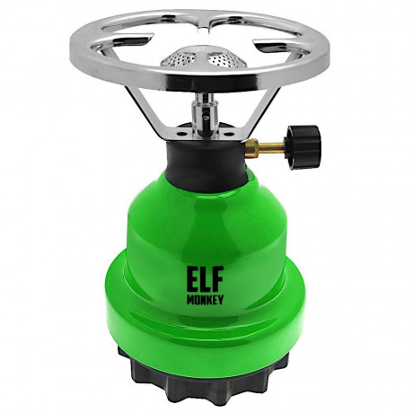 Elfmonkey Elfmonkey Gaskocher Campingkocher E190, Set Metall-Gaskocher 1-flammig Blau Газовая плита Elfmonkey походная E190, набор металлических газовых плит 1 пламя