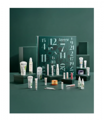 lavera Advent Calendar  2025 Адвент-календарь с натуральной косметикой, 24 сюрприза по уходу за кожей илицом и для макияжа, 50 см х 50 см 