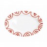 Gmundner Keramik Gmundner Keramik Rotgeflammt Platte oval mit Fahne Gourmet 21x14x2,1 cm Gmundner керамическая овальная тарелка с красным пламенем и флажком Gourmet 21x14x2,1 см