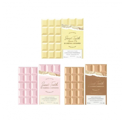 Sabrina Carpenter Sweet Tooth + Caramel Dream + Lemon Pie, Набор парфюмерной воды гурманские сладкие ароматы, 3 аромата х 30 мл