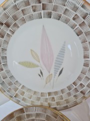 ELFENBEIN Чайное трио с обильной позолотой &quot;Золотая флора&quot;, Германия, 1960-70гг.