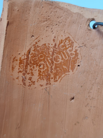 P.Touque Подвесная картина с объемной фигурой "Женщина с корзинкой", 21,5 x 10,5 см, Германия, 1960-70гг.