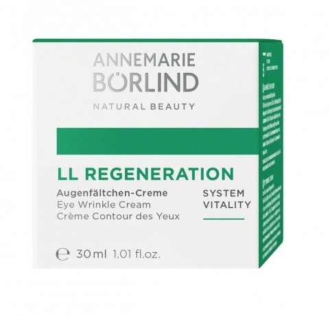 ANNEMARIE BORLIND LL REGENERATION Augenfaltchen-Creme 30 ml, Крем для кожи вокруг глаз антивозрастной (Германия), с маслом ши и ретинил пальмитатом, натуральный, без силиконов, 30 мл
