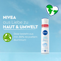 NIVEA Fresh Natural Deodorant Spray XXL, 250 ml, Нивеа Дезодорант спрей, морские экстракты, 0% алюминия, 48ч защита, увеличенный объём, 250 мл