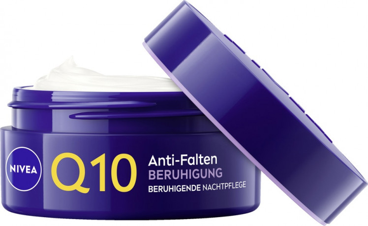 NIVEA Q10 Anti-Falten Bruhigende Nachtpflege, 50 ml, Нивеа ночной крем пантенол, коэнзим Q10, экстракт солодки против морщин 50 мл