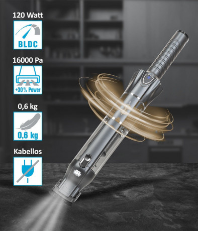 Genius Genius Akku-Handstaubsauger INVICTUS ONE 3.0e Hand- und Bodenstaubsauger, Lithium-Ionen-Akku, Akku (Lithium-Ionen-Akku 2500 mAh)  Беспроводной ручной пылесос Genius INVICTUS ONE 3.0e ручной и напольный пылесос, литий-ионный аккумулятор, аккумулятор