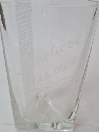 Ваза стеклянная винтажная, 17,5 x 10,5 см, Германия, 1970-80гг.