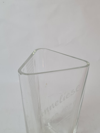 Ваза стеклянная винтажная, 17,5 x 10,5 см, Германия, 1970-80гг.