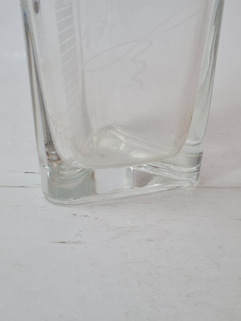 Ваза стеклянная винтажная, 17,5 x 10,5 см, Германия, 1970-80гг.