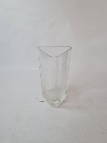 Ваза стеклянная винтажная, 17,5 x 10,5 см, Германия, 1970-80гг.