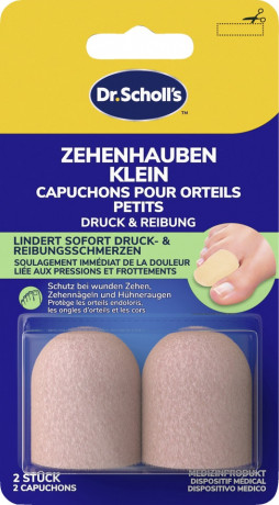 SCHOLL Zehenhaube klein, 2 St, Шолль Защитные колпачки для пальцев ног, мягкий гель, 2 шт