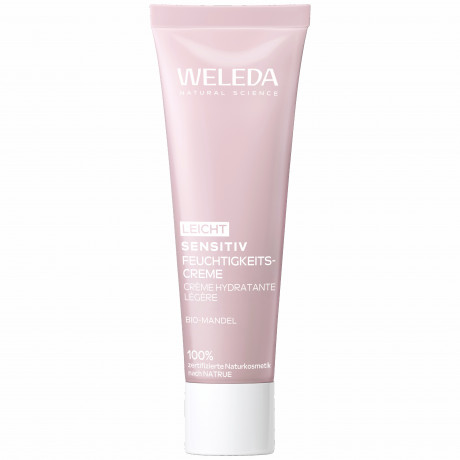 WELEDA Sensitiv Feuchtigkeitscreme leicht Bio-Mandel, 30 ml, Лёгкий увлажняющий крем с миндальным маслом для чувствительной комбинированной кожи, без отдушки, 30 мл