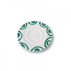Gmundner Keramik Gmundner Keramik Grungeflammt Cappuccino-Untertasse Gourmet d: 14 cm Gmundner Ceramics Блюдце для капучино с зеленым пламенем Gourmet d: 14 см