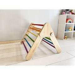 Woodwork for Kids 3-teiliges Piklerset Massivholz mit Kletterdreieck Набор из 3-х частей для пиклера из массива дерева с треугольником для лазанья