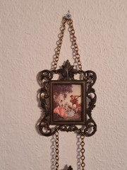 Композиция винтажная из 3 небольших фресок на цепочке, 38 х 8 см, Италия, 1960-70гг.