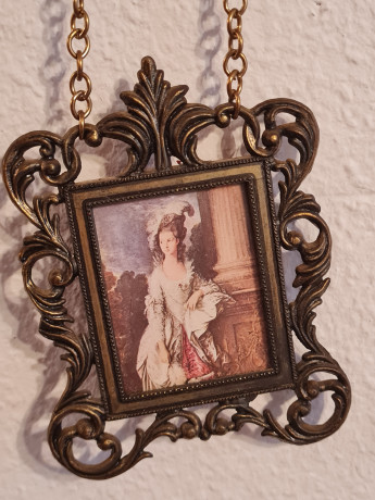 Композиция винтажная из 3 небольших фресок на цепочке, 38 х 8 см, Италия, 1960-70гг.