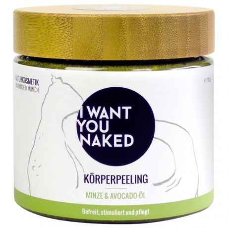 I WANT YOU NAKED Korperpeeling Minze & Avocado-Ol Korperpeeling Korperpeeling, 720 g