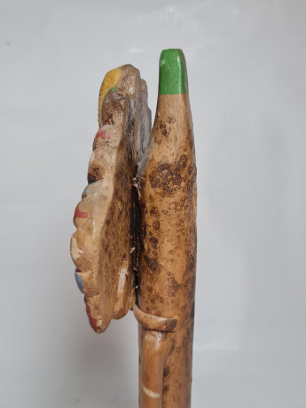 Фигурка-флейта винтажная Im Stil Mexico Aztec "Ацтекский идол", керамика, 25.5 см, Германия, 1980-90гг.