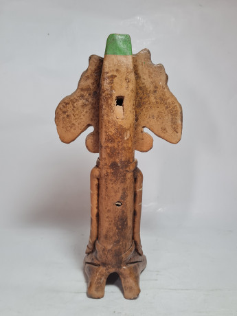 Фигурка-флейта винтажная Im Stil Mexico Aztec "Ацтекский идол", керамика, 25.5 см, Германия, 1980-90гг.