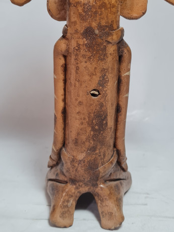 Фигурка-флейта винтажная Im Stil Mexico Aztec "Ацтекский идол", керамика, 25.5 см, Германия, 1980-90гг.