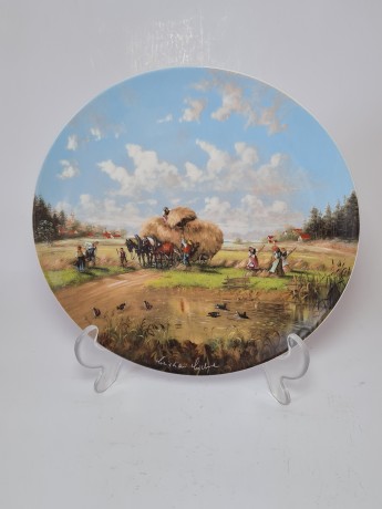 Seltmann Weiden Декоративная тарелка "Сенокос", номерная 7626, 19,5 см, Германия, 1986г.