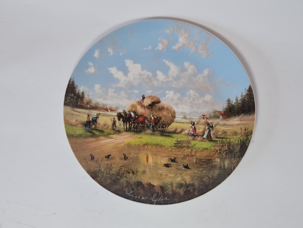 Seltmann Weiden Декоративная тарелка "Сенокос", номерная 7626, 19,5 см, Германия, 1986г.