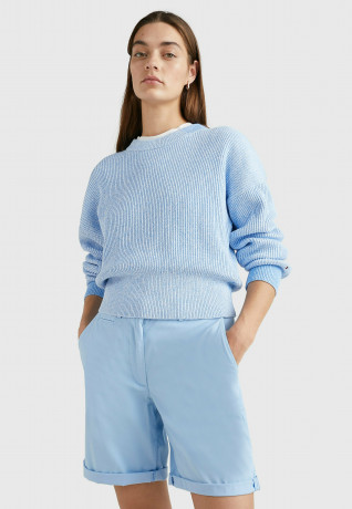 Tommy Hilfiger CROPPED Jumper hydrangea blue УКОРОЧЕННЫЕ джемперы гортензия синяя