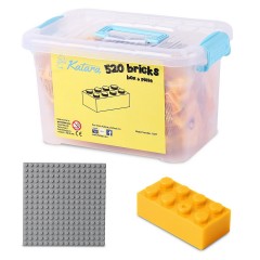 Katara Bausteine Box-Set mit 520 Steinen + Platte + Box Набор строительных блоков из 520 кирпичей + пластина + коробка