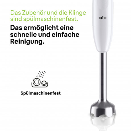 Braun Braun Stabmixer MQ 10.001M WH MultiQuick 1, 450 W Погружной блендер Braun MQ 10.001M WH MultiQuick 1, 450 Вт