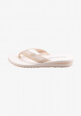 Tommy Hilfiger ZEHENTRENNER T-bar sandals weathered white THONG SLIPPERS Сандалии с Т-образной перемычкой выветрившийся белый