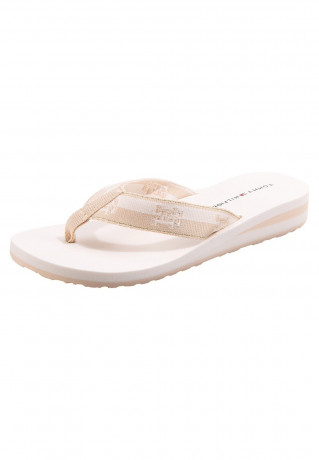 Tommy Hilfiger ZEHENTRENNER T-bar sandals weathered white THONG SLIPPERS Сандалии с Т-образной перемычкой выветрившийся белый