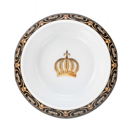 Tettau Tettau Rondo / Liane Pompoos Black Porzellannapf gross d: 25 cm / 1,5 L Tettau Rondo / Liane Pomp??s Черная фарфоровая чаша, большая д: 25 см / 1,5 л