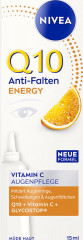 NIVEA Q10 Anti-Falten Energy Vitamin C Augenpflege, 15 ml, Нивеа крем для глаз гиалуроновая кислота, витамин E, витамин C против морщин 15 мл
