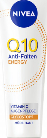 NIVEA Q10 Anti-Falten Energy Vitamin C Augenpflege, 15 ml, Нивеа крем для глаз гиалуроновая кислота, витамин E, витамин C против морщин 15 мл