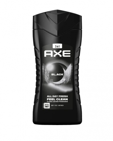 AXE 3-in-1 Duschgel & Shampoo Black 250ml, Гель для душа и шампунь 3-в-1 250мл