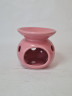 Керамическая ароматическая лампа винтажная, розовая, 10,5 x 10 см, Германия, 1960-70гг.