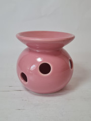Керамическая ароматическая лампа винтажная, розовая, 10,5 x 10 см, Германия, 1960-70гг.