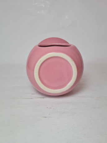 Керамическая ароматическая лампа винтажная, розовая, 10,5 x 10 см, Германия, 1960-70гг.