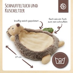 bieco Schmusetuch Baby Igel 27 cm Schnuffeltuch Trosterchen Kuscheltier Babyspielzeug Schnuffeltucher Ткань для обнимашек