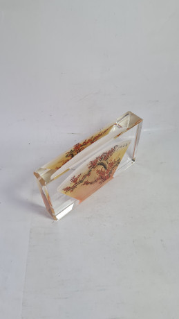 Декоративная 3Д картина в стекле "Дерево. Китай", 18,5 x 3 x 11,5 см, Германия, 1960-70гг.