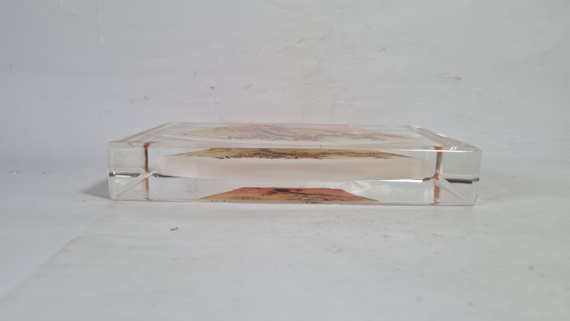 Декоративная 3Д картина в стекле "Дерево. Китай", 18,5 x 3 x 11,5 см, Германия, 1960-70гг.