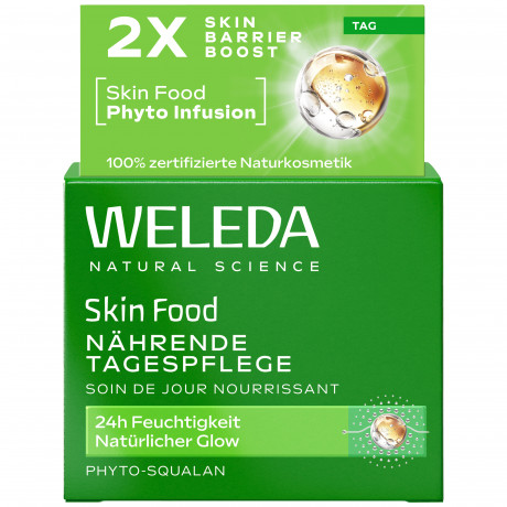 WELEDA Skin Food Naehrende Tagespflege, 40 ml, Питательный дневной крем Skin Food для лица с растительным скваланом и маслом ши, 40 мл