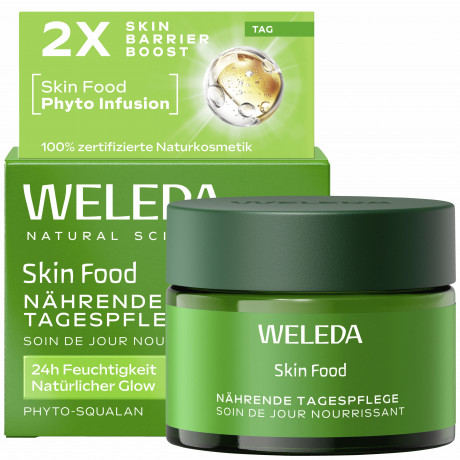 WELEDA Skin Food Naehrende Tagespflege, 40 ml, Питательный дневной крем Skin Food для лица с растительным скваланом и маслом ши, 40 мл