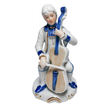 Набор коллекционных фарфоровых фигурок: Арфа, виолончель