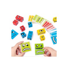 Baustein-Brettspiel fur Kinder Face Changer Rubik#39;s Cube Pairing Interaktives Eltern-Kind-Spielzeug Настольная игра Building Block для детей Face Changer Кубик Рубика Сопряжение Интерактивная игрушка для родителей и детей
