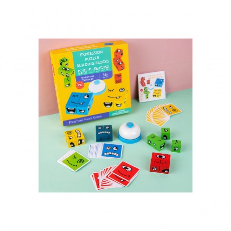 Baustein-Brettspiel fur Kinder Face Changer Rubik#39;s Cube Pairing Interaktives Eltern-Kind-Spielzeug Настольная игра Building Block для детей Face Changer Кубик Рубика Сопряжение Интерактивная игрушка для родителей и детей