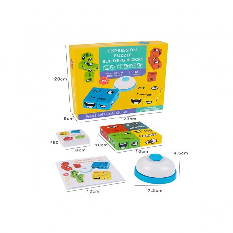 Baustein-Brettspiel fur Kinder Face Changer Rubik#39;s Cube Pairing Interaktives Eltern-Kind-Spielzeug Настольная игра Building Block для детей Face Changer Кубик Рубика Сопряжение Интерактивная игрушка для родителей и детей