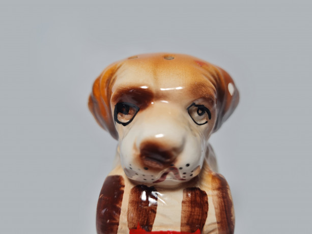 Marilys Декоративная фигурка-перечница "Сенбернар - собака-поводырь", 9 x 7,5см, Германия, 1960-70гг.