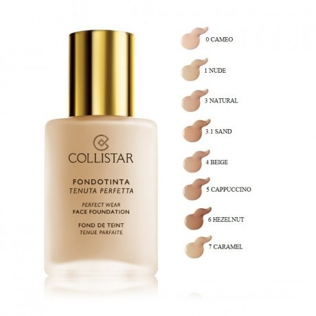Collistar Teint Perfect Wear Foundation, Коллистар Водостойкая жидкая тональная основа с SPF 10, Nr. 3 Natural, 30 мл